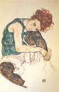 Egon Schiele Seated Woman with Bent Knee (nn03) oil painting